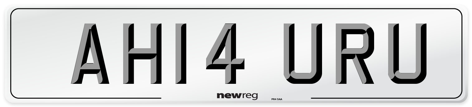 AH14 URU Number Plate from New Reg